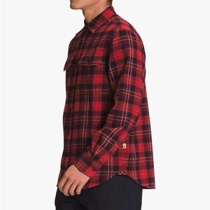 The North Face Red and Blue Plaid Button-Down Shirt